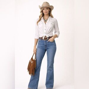 True Religion Women's Knit Georgia Top W Crystal Logo White NWT Size Small $129‎